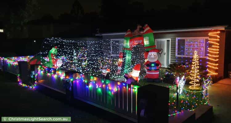 Christmas Light display at 6 Finch Avenue, Rydalmere