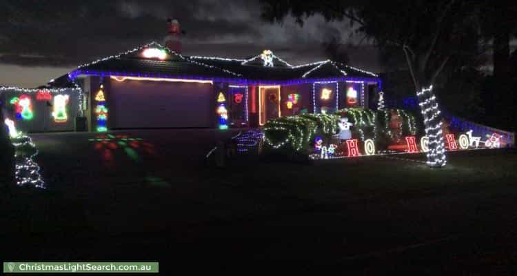 Christmas Light display at 23 Ganaway Drive, Berwick
