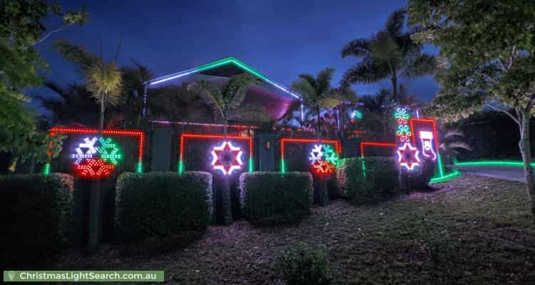 Christmas Light display at 10 Cheltenham Place, Forest Lake