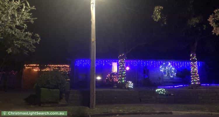 Christmas Light display at  Dennis Court, Bayswater