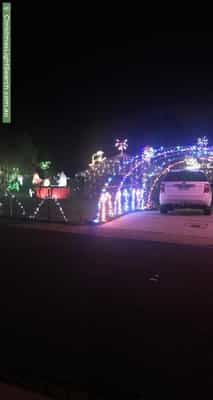 Christmas Light display at 12 Ammon Place, Kambah