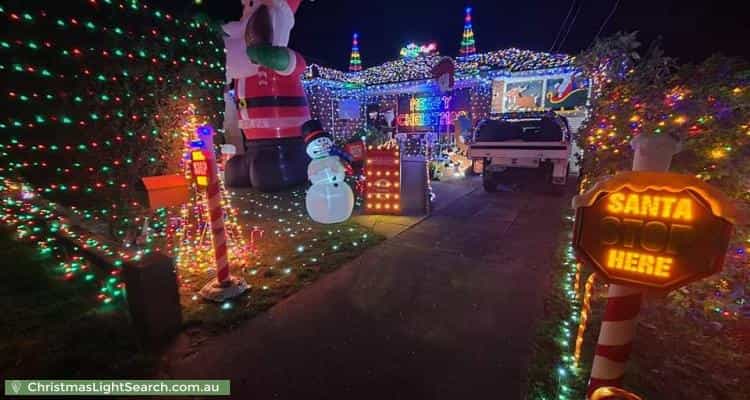 Christmas Light display at 59 Kareena Road, Miranda
