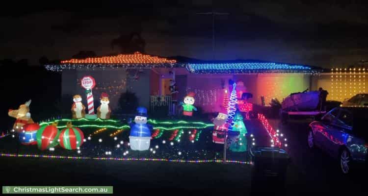 Christmas Light display at 8 Redwood Place, Claremont Meadows