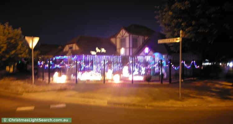 Christmas Light display at 2 Attingham Crescent, Oakden