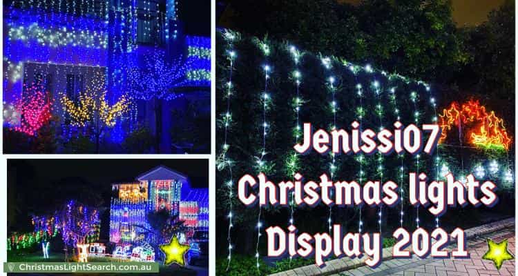 Christmas Light display at 20 Gillabin Place, Plumpton