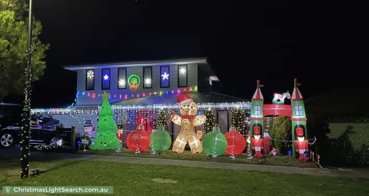 Christmas Light display at 28 Bellis Circuit, Botanic Ridge