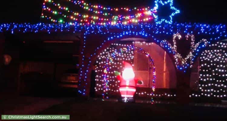 Christmas Light display at 5 Wongabeena Drive, Surrey Downs