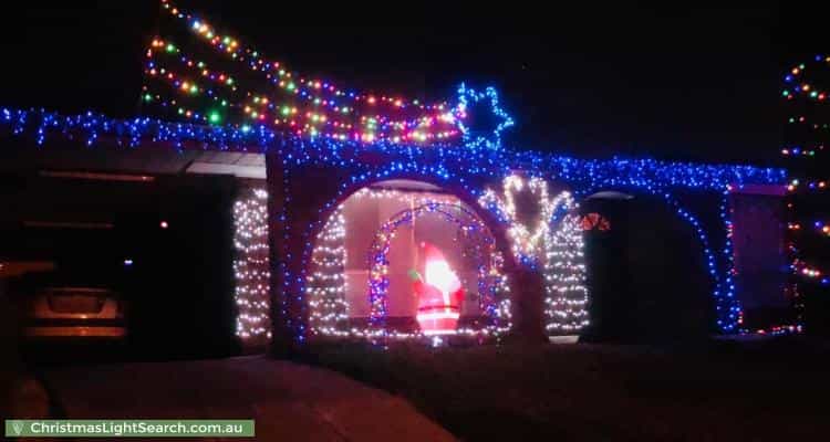 Christmas Light display at 5 Wongabeena Drive, Surrey Downs
