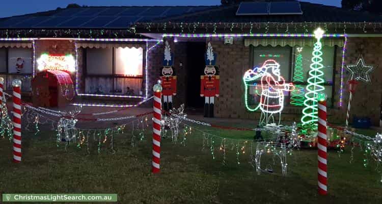 Christmas Light display at 104 Kensington Way, Burton