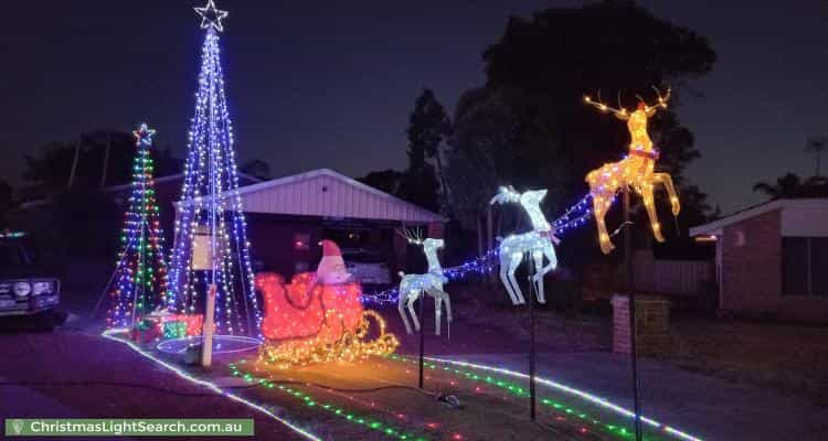 Christmas Light display at 4 Panax Court, South Lake