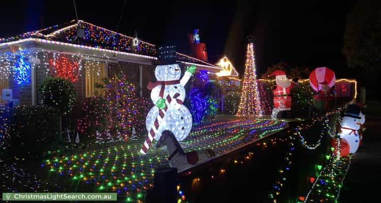 Christmas Light display at 2 Savannah Court, Frankston