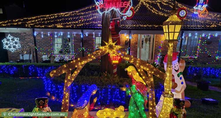 Christmas Light display at 12 Ashford Avenue, Castle Hill