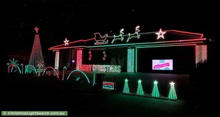 Christmas Light display at 12 Nariel Place, Cranbourne West