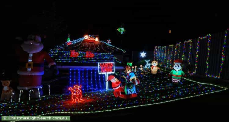Christmas Light display at 3 Tarhilla Drive, Launching Place