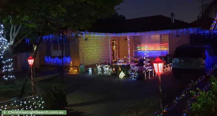 Christmas Light display at 27 Tiparra Avenue, Park Holme