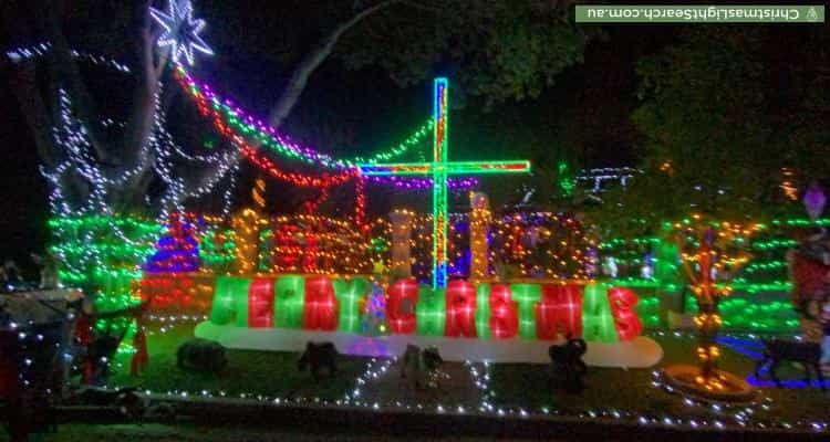 Christmas Light display at 47 Maidos Grove, Valley View