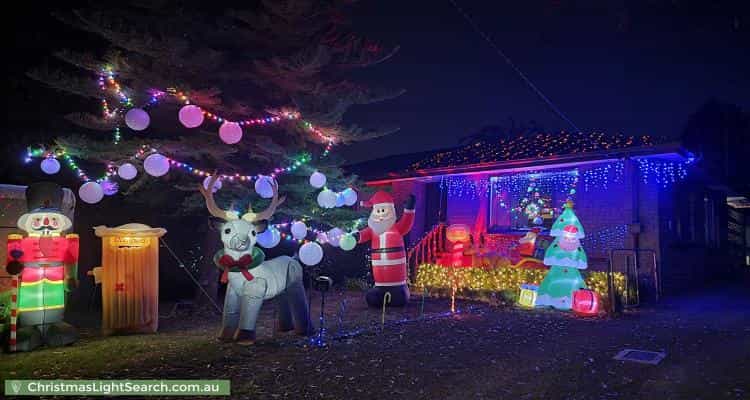 Christmas Light display at 22 Moxhams Road, Monbulk