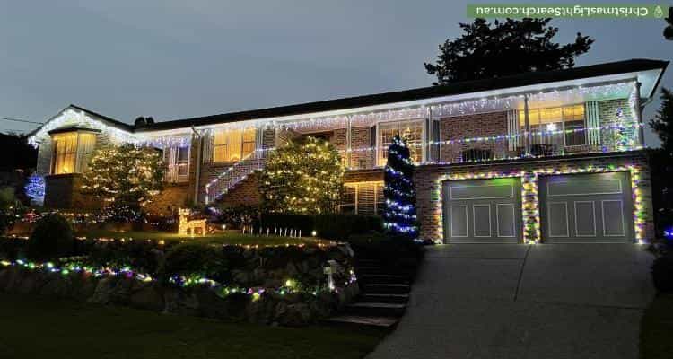 Christmas Light display at 9 Duignan Close, Epping