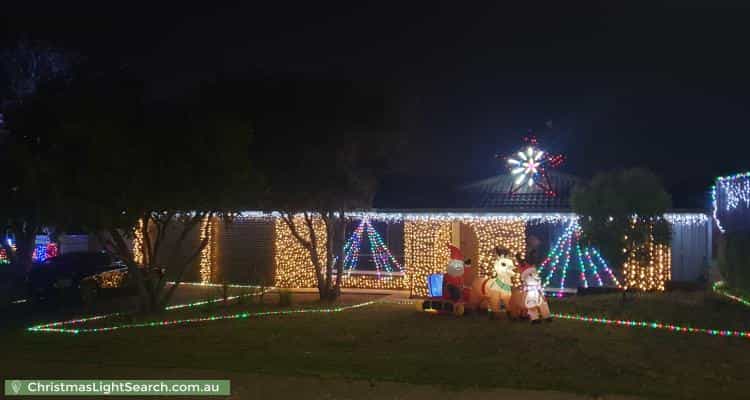 Christmas Light display at  Kosmina Crescent, Hillbank