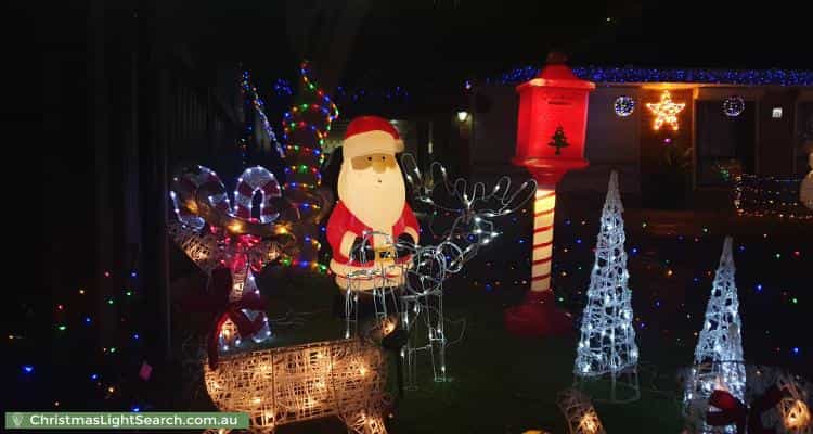 Christmas Light display at  Kosmina Crescent, Hillbank