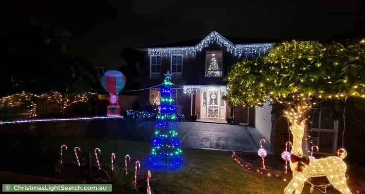 Christmas Light display at 23 Buckingham Drive, Rowville