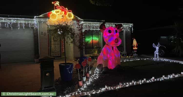 Christmas Light display at 20 Southbank Walk, Taylors Hill