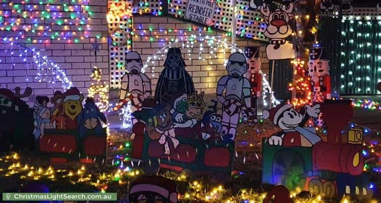 Christmas Light display at 52 Alawoona Road, Munno Para