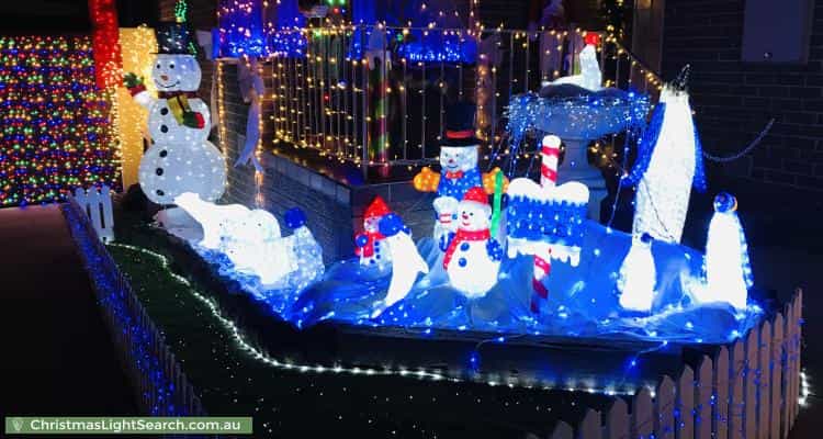 Christmas Light display at 58 Tate Avenue, Wantirna South