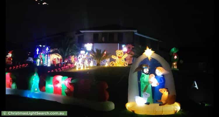 Christmas Light display at 23 Palamino Valley Court, Greenvale
