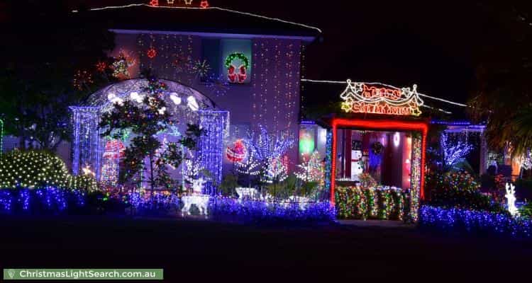 Christmas Light display at 34 Croton Street, Rivett