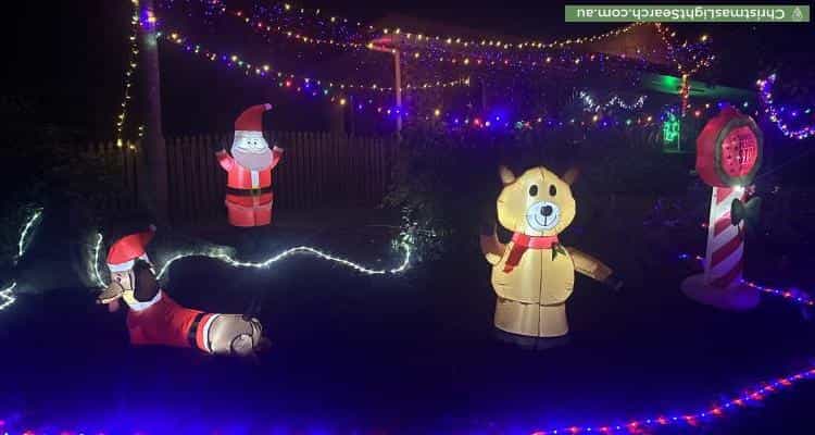 Christmas Light display at 9 Sam Bezzina Drive, Beaconsfield