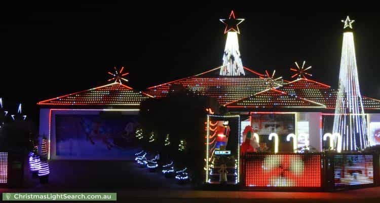 Christmas Light display at 36 Beckingham Parkway, Baldivis