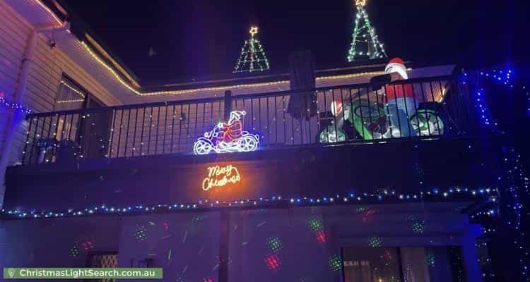Christmas Light display at 1 Hill Street, Lobethal