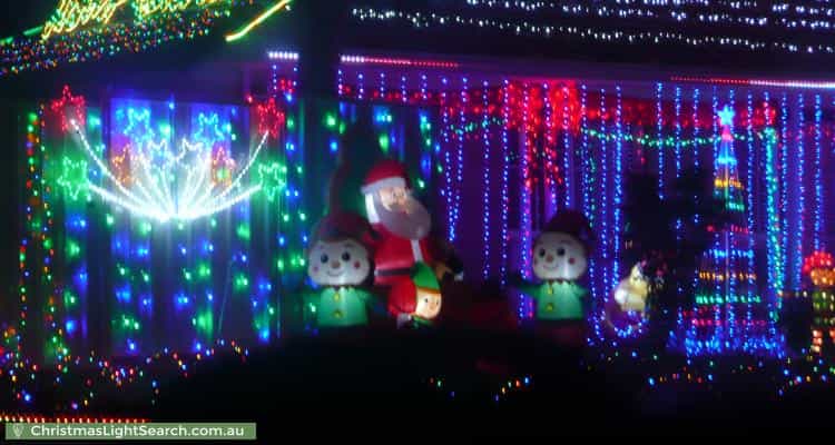 Christmas Light display at 29 Milford Crescent, Frankston