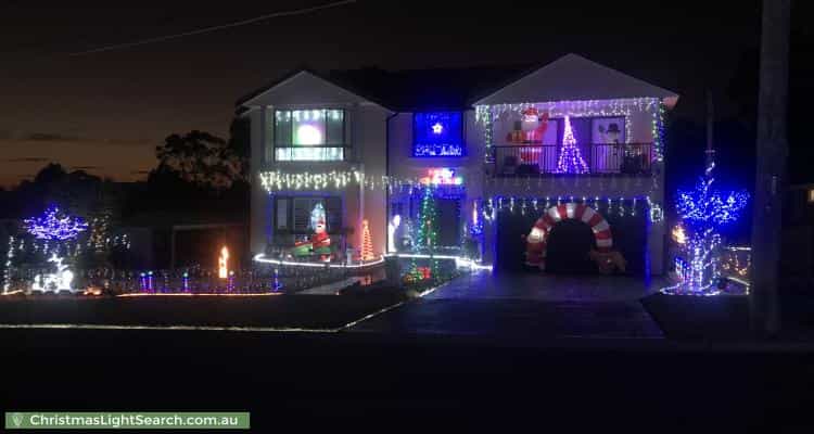 Christmas Light display at 46 Grasmere Avenue, Northmead