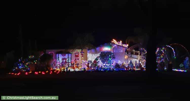 Christmas Light display at 52 Alawoona Road, Munno Para