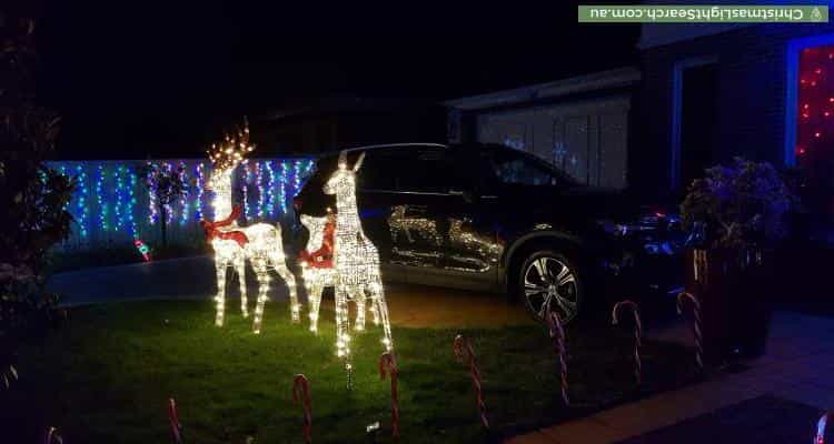 Christmas Light display at 11 Woodhouse Road, Doncaster East