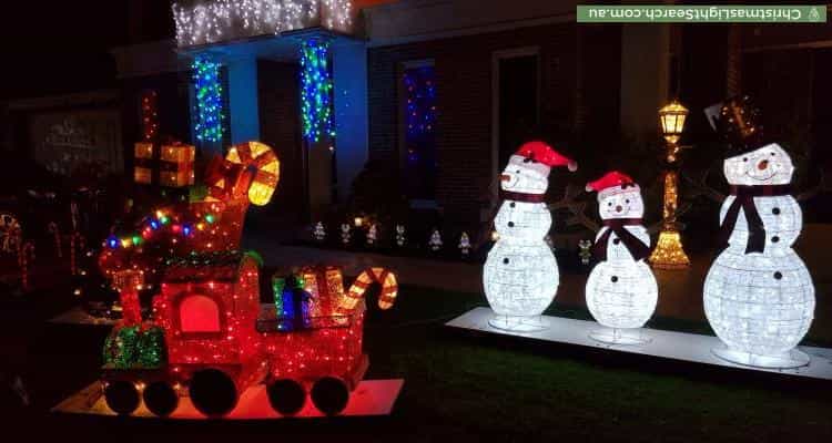 Christmas Light display at 11 Woodhouse Road, Doncaster East