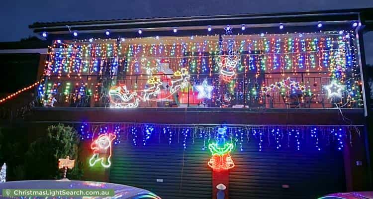 Christmas Light display at 13 Neeld Place, Charnwood