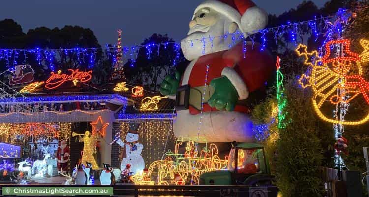 Christmas Light display at 50 Kincumber Drive, Croydon