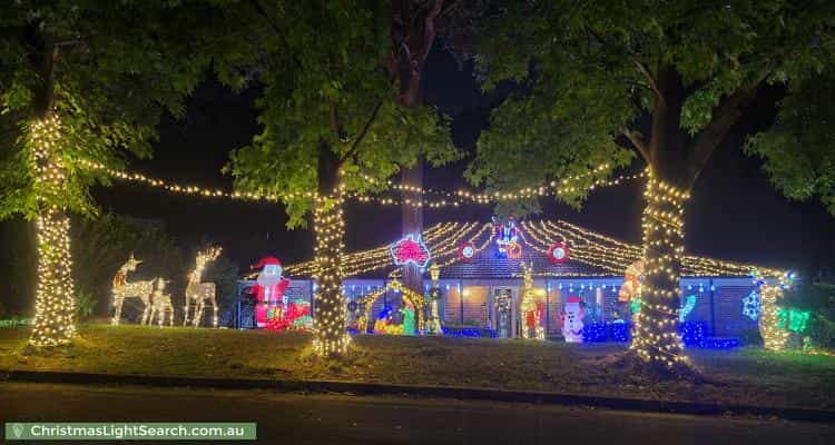 Christmas Light display at 12 Ashford Avenue, Castle Hill