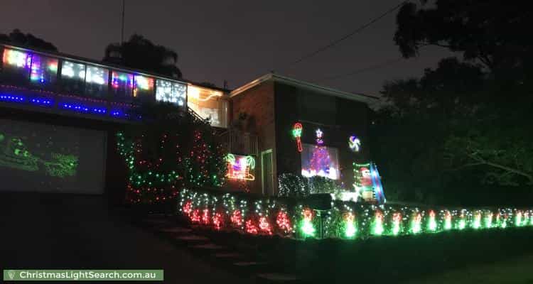 Christmas Light display at 25 Jackson Crescent, Pennant Hills