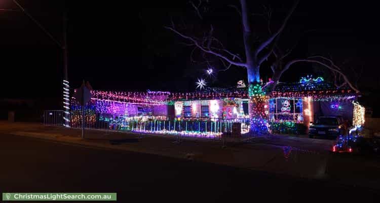 Christmas Light display at 394 Hancock Road, Surrey Downs
