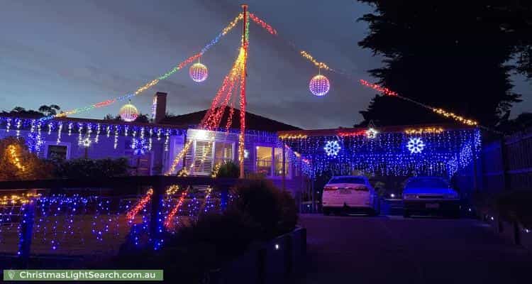 Christmas Light display at 13 Ruskin Avenue, Croydon
