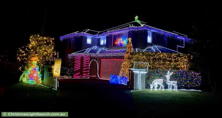 Christmas Light display at 18 Ryan Avenue, Hornsby Heights