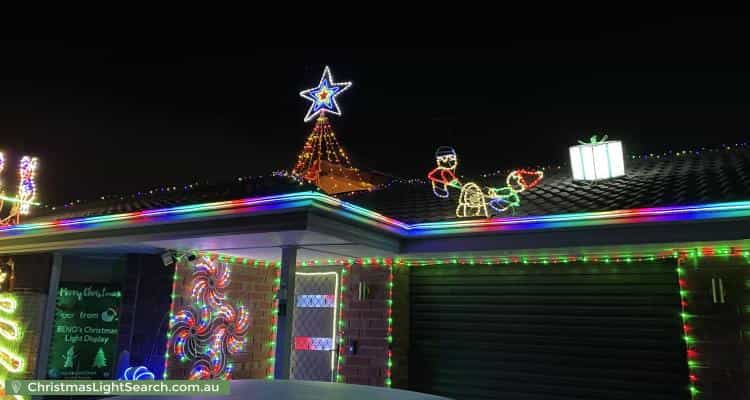 Christmas Light display at 21 Stockman Place, Walkley Heights
