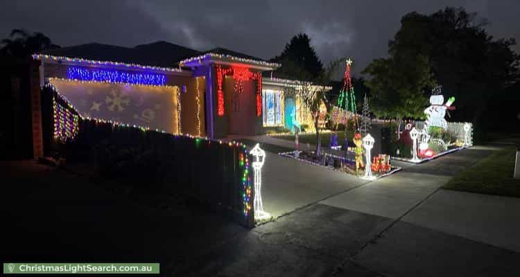 Christmas Light display at 47 Taupo Crescent, Rowville