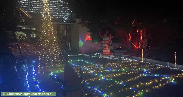 Christmas Light display at 58 Bradley Grove, Mitchell Park