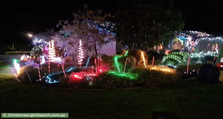 Christmas Light display at 1 Ina Gregory Circuit, Conder