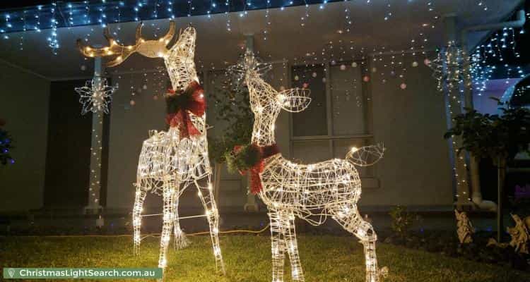Christmas Light display at 26 Oxford Drive, Andrews Farm